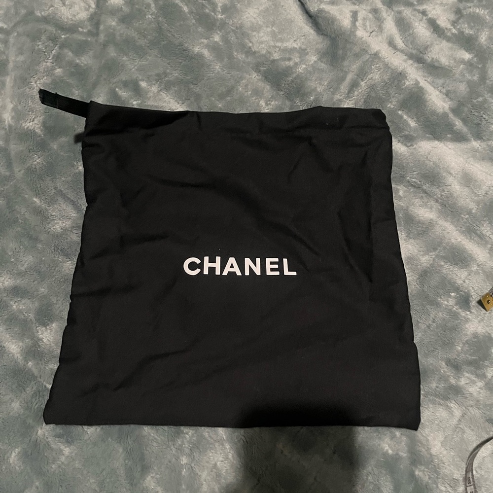 Chanel Black Dust Bag for Handbags and Accessories Drawstring Logo 11.5x12.5